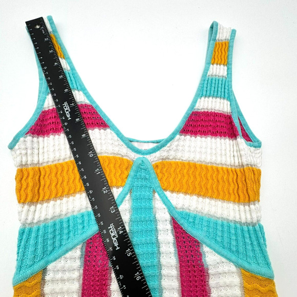 SOLID & STRIPED Medium Aubrey Crochet Knit Maxi Dress Sleeveless Colorful Beach - Picture 10 of 11